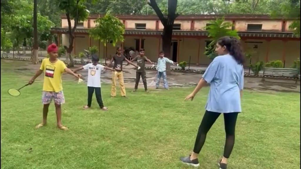 Badminton practice